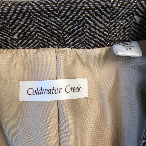 Coldwater Creek Shimmer Herringbone Blazer Jacket NEW Womens Size 14 Large Gift - Picture 11 of 12